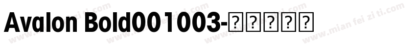 Avalon Bold001003字体转换